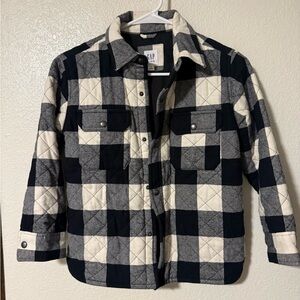 GAP Kids Quilted Buffalo Plaid Shirt-Jacket